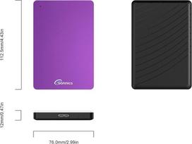 Išorinis kietasis diskas Sonnics 500gb Type C Usb 3.1 išorinis nešiojamas kietasis diskas, skirtas Windows Pc, Mac, Smart Tv, Xbox One/series X ir Ps4/ps5, violetinis