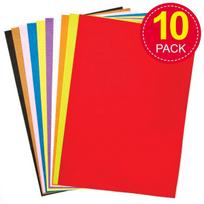 Baker Ross A3 spalvoto veltinio lakštų rinkinys vaikams ir suaugusiems, skirtas audinių amatams, koliažams, atvirukams ar scrapbooking'ui (10 vnt.)