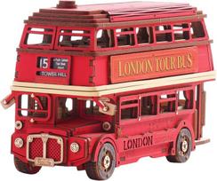 Rolife 3d dėlionė - modelio rinkinys suaugusiems, medinė dėlionė automobilis, medinio modelio konstravimo medinis triukas namų dekoravimo dovanos paaugliams (londono turizmo autobusas)