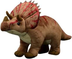 Lilizzhoumax dino minkštas žaislas triceratopsas dinozauras pliušinis žaislas kawaii pliušinis tikroviškas žaislas laukiniai gyvūnai velykos puiki dovana vaikams berniukams mergaitėms 38 cm / 15 colių
