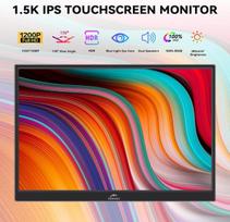 Monitorius Kenowa jutiklinis nešiojamas monitorius, 14 colių ips ekranas pc 16:10 fhd 1920 x 1200p išorinis ekranas su usb-c, hdmi skirtas nešiojamam kompiuteriui/kompiuteriui/mac/raspberry pi/xbox/ps3/ps4/switch
