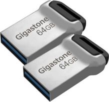 USB laikmena Gigastone 64gb Nano Flash Drive (2 vnt.) Z90 Usb 3.2 Gen 1, 120mb/s Ultra Fast, Mini, metalinis dizainas, duomenų saugojimas, atsarginė kopija Pc/mac/tv/automobiliui, Usb 2.0/3.0/3.1 suderinamas
