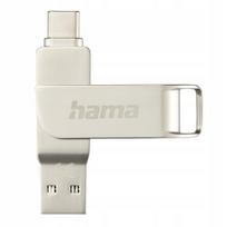 USB laikmena Hama 00182490 C-Rotate Pro 64GB USB 3.0 silver