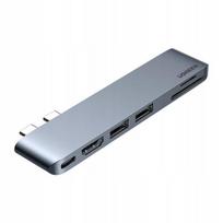 UGREEN 6-in-1 USB-C adapteris MacBook Air/Pro pilkas