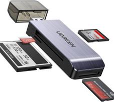 Ugreen usb 3.0 kortelių skaitytuvas, skirtas sd, cf, micro sd ir ms usb kortelių skaitytuvui su vienu metu vykstančiu kelių kortelių skaitymu, skirtas cf, sd, sdhc, sdxc, micro sd, micro sdhc, micro sdxc, ms ir kt.