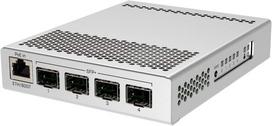 Mikrotik Crs305-1g-4s+in tinklo jungiklis, valdomas, gigabitinis ethernet (10/100/1000), ethernet jungtis, palaiko maitinimą per šį prievadą (poe), baltas