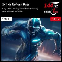 Monitorius Z-edge 27 colių Qhd žaidimų monitorius 144hz (dp) 2k 1ms Mprt 2560x1440 Ips juodas, 100% Srgb 16:9 Led ekranas, 350cd/m² ryškumas, Freesync Hdr10, Displayport1.4 ir Hdmi2.0, palaiko Vesa 100 x 100 mm