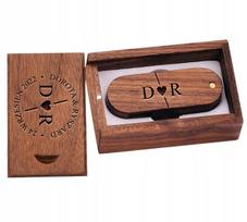 USB laikmena Medinis atmintukas dėžutėje + logotipo graviravimas 32Gb