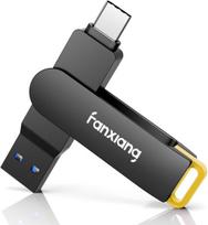 USB laikmena Fanxiang usb atmintinė 128gb usb c ir usb a, iki 220mb/s, atminties kortelė su dvigubomis sąsajomis mobiliajam telefonui, kompiuteriui, nešiojamam kompiuteriui, planšetiniam kompiuteriui ir televizoriui (f375 128gb)