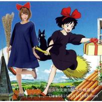 Naujas Helovino kostiumas Kiki Miyazaki Hayao Mažoji ragana Kiki Pasirodymo kostiumas Moteriška suknelė Helovino kostiumas One size blue