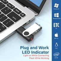 USB laikmena Wooolken Usb 2.0 atmintinė 16Gb, 10 vnt. Usb atmintinių (juodos)