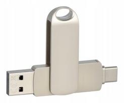 USB laikmena Reklaminis metalinis pendrive su logotipu Pdm-1 Otg-c graviruotas 32gb Usb 3.0 10 vnt