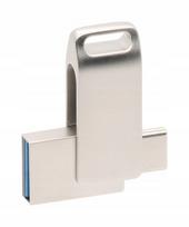 USB laikmena Usb reklaminis raktas su logotipu metalinis Pdslim-1 Otg-c, 64gb Usb 3.0 10 vnt.