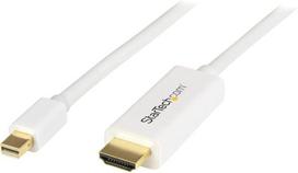 Startech 2 m mini Displayport į Hdmi Ultra Hd 4k adapterio kabelis - baltas