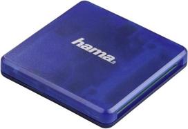 Hama usb 2.0 sd/microsd/cf multi kortelių skaitytuvas - mėlynas