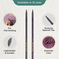 Knitpro J'adore Cubics mezgimo virbalai - 35cm x 7mm vienpusiai mezgimo virbalai