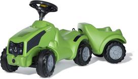 Rolly Toys Rollyminitrac Deutz Agrokid 135899 vaikiška mašinėlė su priekaba (važiuojama mašinėlė su daiktadėže, ergonomiškas transporto priemonės kontūras, vairas su signalu, tinka nuo 1 ½ metų)