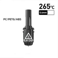 Lichifit Pakeičiamas antgalis, montavimo hotend rinkinys 265℃, aukštos temperatūros antgalis Adventurer 3/4 3d spausdintuvui, patobulinti priedai