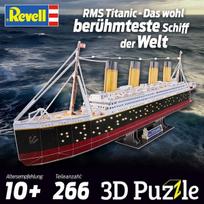 Revell Rms Titanic Led Edition 3d dėlionė | Detali legendinio laivo kopija | Istorinis kolekcinis daiktas | Atmosferinis Led apšvietimas | Dėlionės elementų skaičius 266 | Nuo 10 metų