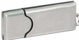 USB laikmena Lar-sklep reklaminis usb atmintukas su logotipu metalinis Pdm-4 2gb su graviravimu 10 vnt
