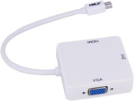 Rey adapteris otg 3 viename mini dp (displayport) thunderbolt į dvi (24+5), hdmi, vga