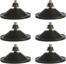 6 vnt. 5,5 mm stiprus vakuuminis siurbtukas juodas stiklo kabliukas su M6 x 14 sriegiu juodas stiklo siurbimo laikiklis