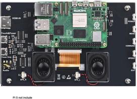 Monitorius Xicoolee 7 colių Hdmi ekranas Tft talpinis jutiklinis ekranas, 1024 x 600 raiška, suderinamas su Raspberry Pi, Jetson Nano, Windows, 5 taškų Multi-touch, stereo garsiakalbiai, audio lizdas ir Osd valdikliai