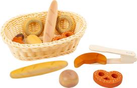 Žaislinis medinis duonos krepšelis su maisto produktais Small Foot