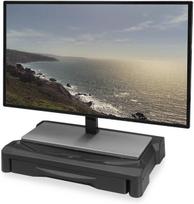 Monitoriaus laikiklis Act Ac8210 monitoriaus stovas su A4 stalčiumi, reguliuojamo aukščio monitoriaus stovas stalui, ekranui maks. 32 coliai, svoris maks. 10 kg, neslystančios guminės kojelės papildomam stabilumui