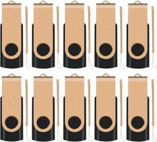 USB laikmena Eastbull 16Gb Usb 2.0 atmintinė, 10 vnt., auksinės spalvos