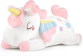 Gagaku pliušinis vienaragis pagalvėlė 66 cm, pliušinis vienaragis žaislas, didelis mielas vienaragis žaislas kūdikių mergaitėms, vienaragio dovana gimtadieniui ir jubiliejui