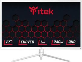 Monitorius Itek Ggc monitorius - 27" išlenktas 1000r, 2560x1440, Va, 240hz, 16:9, 1ms Od, 2 x Hdmi, Dp, Type-c, Usb, Hdr 1000, Adaptive Sync