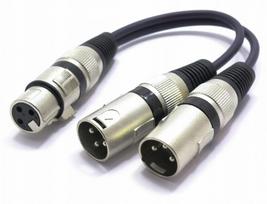 Adapter Vitalco Xlr 1x Lizdas į 2x Kištukas, 10cm