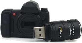 USB laikmena Ulticool - Camera 128Gb Usb - 3.0 High Speed - su objektyvu - Flash Pen Drive - Camera su objektyvu atminties kortelė duomenų saugojimas - atminties kortelė - juoda
