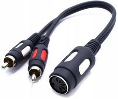 Adapter Din 5 pin į 2x Rca Chinch Vitalco