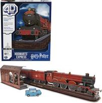4d Build - Harry Potter Hogwarts Express 3d magiškas geležinkelio dėlionė, pagaminta iš aukštos kokybės kartono, 181 detalė, skirta magiškų nuotykių serijos gerbėjams nuo 12 metų