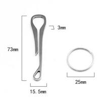Stainless Steel Quick-Release Key Holder Outdoor Portable Waist Clip Carabiner for Hanging Tools Keys Durable Utility Accessory gray