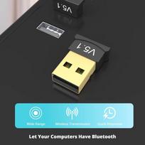 Jectse usb bluetooth adapteris, nereikalaujantis tvarkyklių bluetooth 5.1 ilgo nuotolio dongle imtuvas kompiuteriui, plug and play bluetooth dongle, skirtas win 7, win 8.1, win 10, win 11