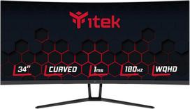 Monitorius Itek Ggc monitoriai - 34" išlenktas R1500, Wqhd 3440 x 1440 Ultrawide, Va panelė, 180 Hz, 21:9, 1 ms, 2 x Hdmi, 2 x Dp, Hdr400, Adapt Sync