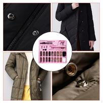 Leather Snap Fasteners Button Snaps Press Studs with Pliers 80pcs pink