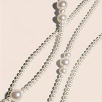 Imitation Pearl Waist Chain Women With Dress Sub Sweater Multi-Layer Pearl Waist Chain Women'S Simple Body Chain beige