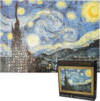 Dėlionė 2000 detalių suaugusiems „žvaigždėta naktis“ pagal Vincentą Van Goghą, 100 x 70 cm, klasikinės dėlionės suaugusiems, 2000 detalių, Van Gogho dėlionės, sunki, suaugusiems, vaikams, 2000 detalių