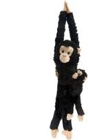 Wild Republic 51 cm kabantis beždžionė šimpanzė mama su kūdikiu pliušinis žaislas
