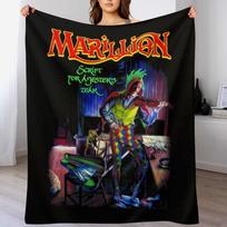 Britų rokas MARILLION Esminis pledas Lauko minkštas pledas iškylai, paplūdimiui, stovyklavimui 102x76cm(40x30in) blue