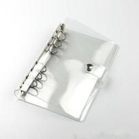 1Pc Color Binder A5 A6 A7 Notebook Transparent PVC Memo Travel Stationery Hand Ledger School Office Supplies A6-transparent white