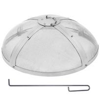 VEVOR Fire Pit Spark Screen Round 27 , Reinforced Heavy Duty Steel Metal Cover, Outdoor Firepit Lid 41 x 6.3 x 0.6 cm