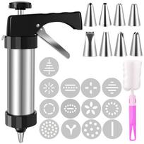 Christmas Cookie Press Gun and Tips Set Stainless Steel Cookie Maker Press Kit Manual Churros Maker Machine Biscuit Baking Tools juoda