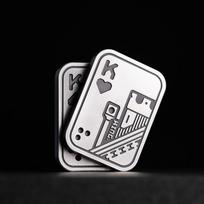 KK AA Fidget Slider Metalinis Kaukolės Stumdomasis Žaislas Streso Mažinimo Žaislas Anti Stress EDC Suktukas Pokerio Žaislai Suaugusiųjų Dovanos white
