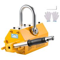 VEVOR Permanent Magnetic Lifter, 600 kg Pulling Capacity, Heavy Duty N42 Neodymium Lifting Magnet with Release Handle and Steel Hook 25.7 x 11.9 x 15.6 cm