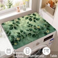 1Pcs Rubber Drying Mat With Hand Painted Green Botanical For Coffee Shop Restaurant Kitchen Carpet Tableware Durable Diatom Mud 30*40cm gray